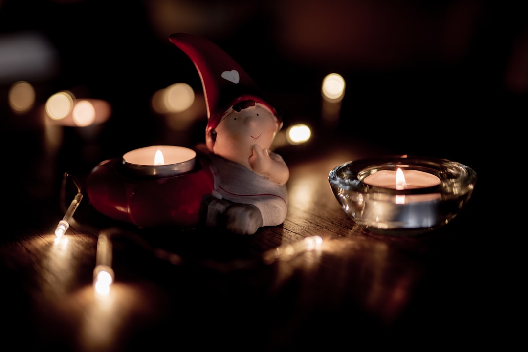 white ceramic snowman candle holder