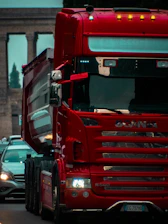 red truck on road during daytime