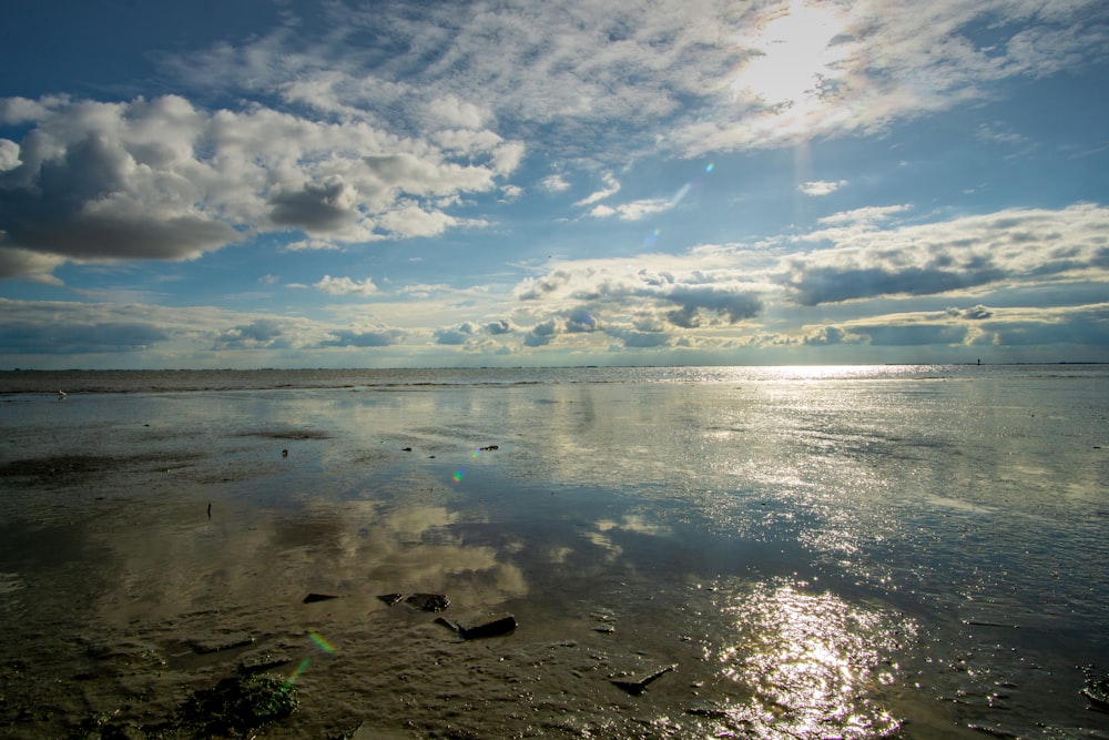 Gewässer unter blauem Himmel tagsüber