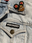 blue denim button up shirt