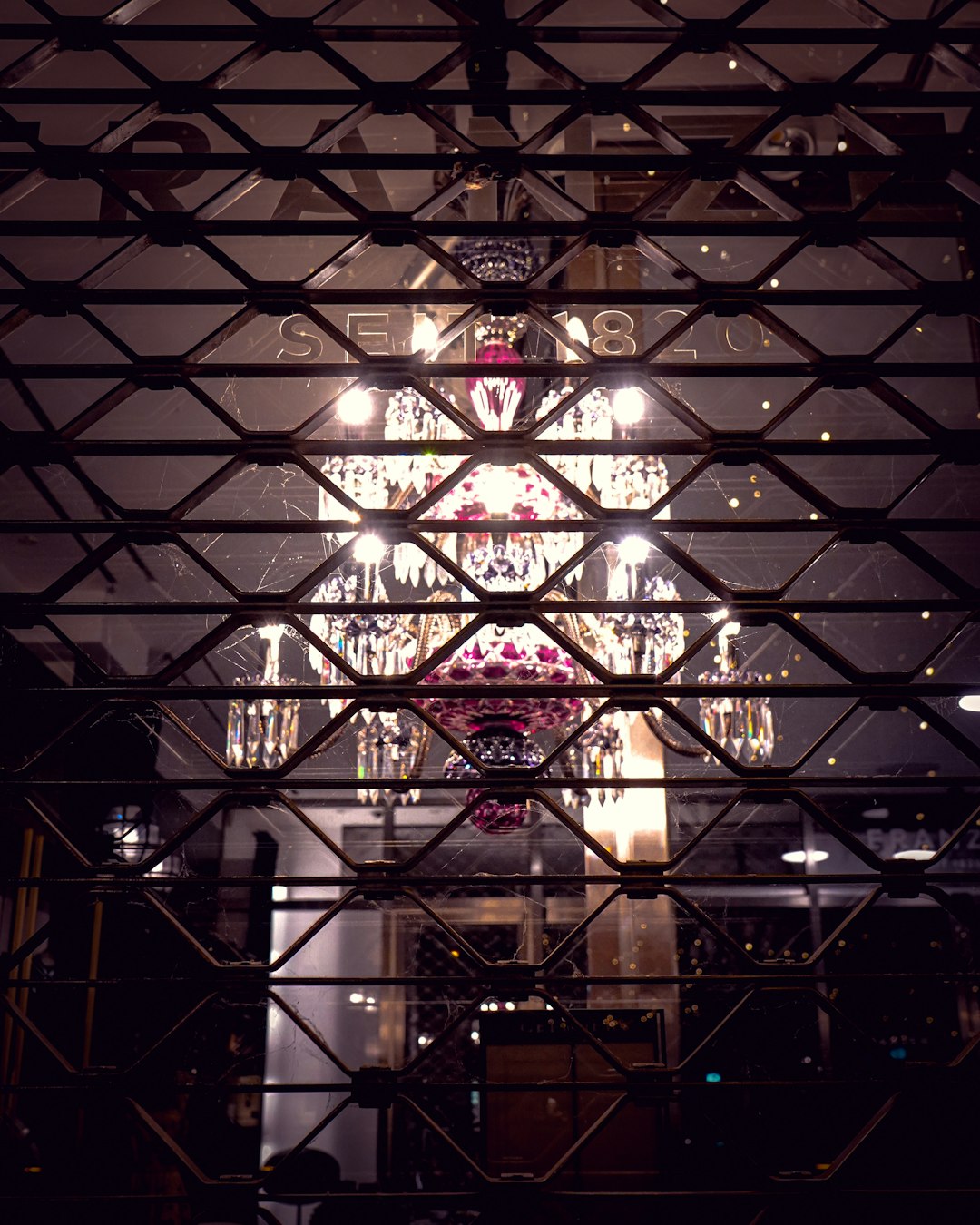 red and black glass ceiling