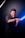 man in black crew neck t-shirt holding blue flashlight