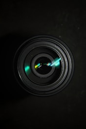 black and white round light