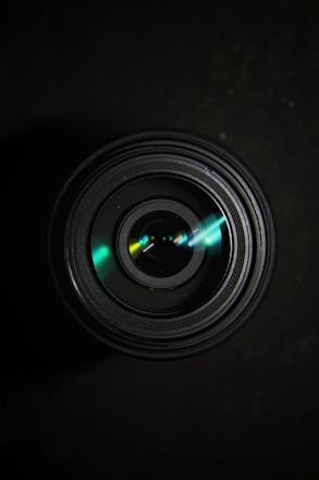 black and white round light