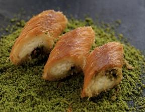 bread on green ceramic plate