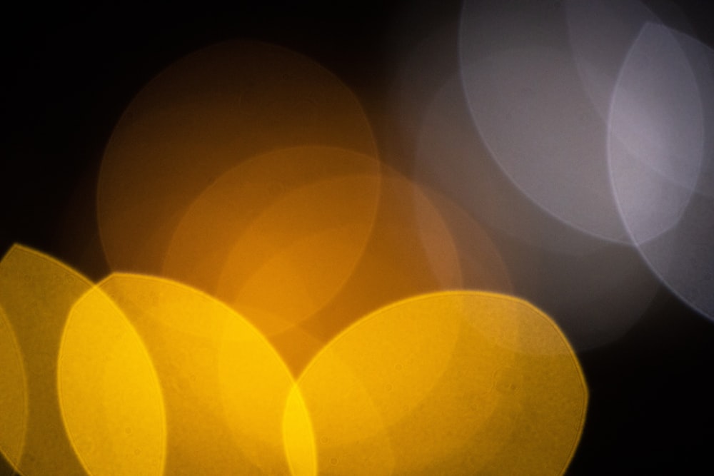 yellow and white bokeh lights