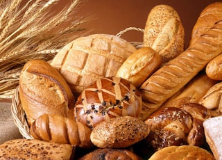 brown bread on brown wicker basket