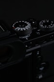 Close-up of a DSLR camera screen showing manual settings.