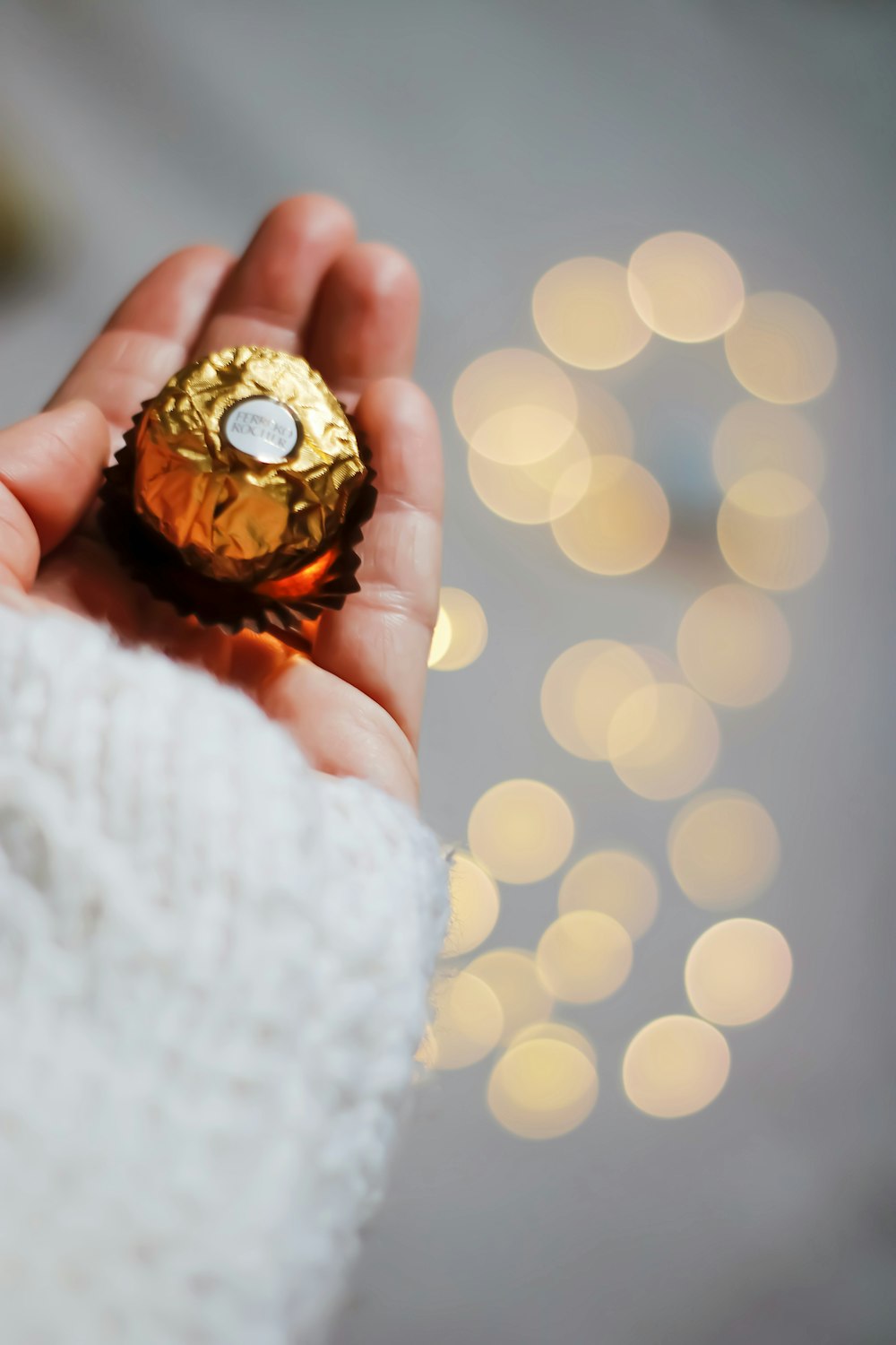 gold and silver round ornament