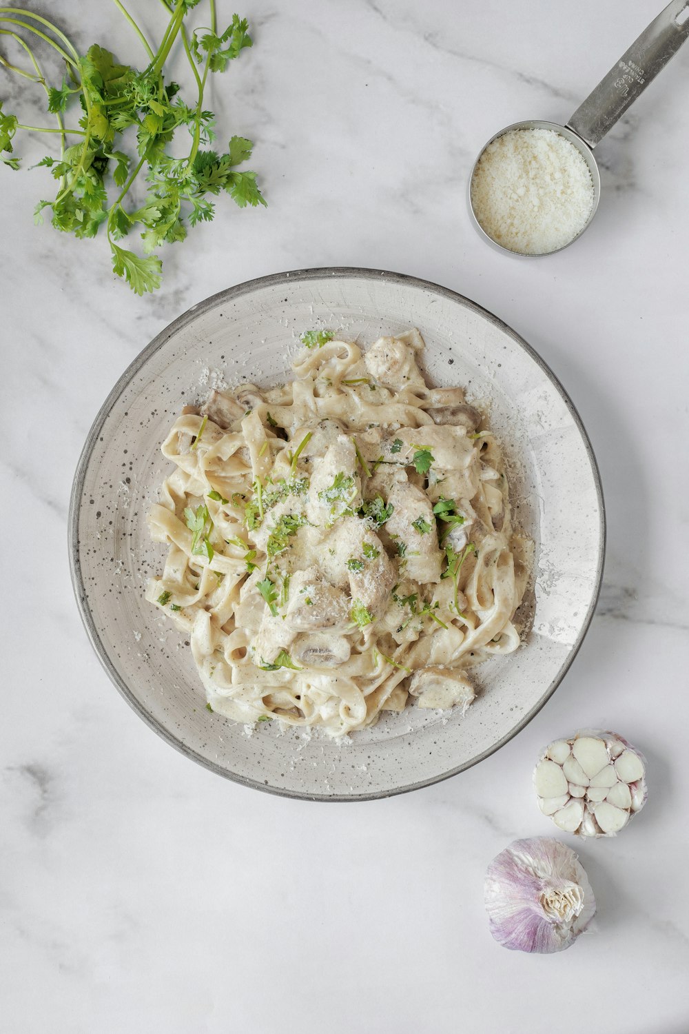 pasta dish on white ceramic bowl