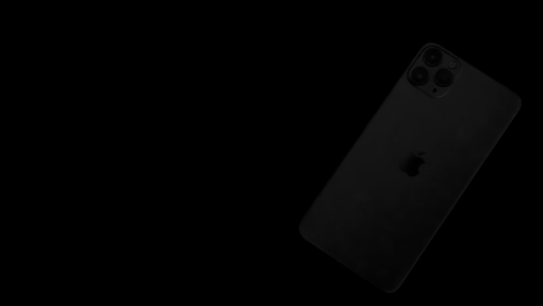 black iphone 7 on white background