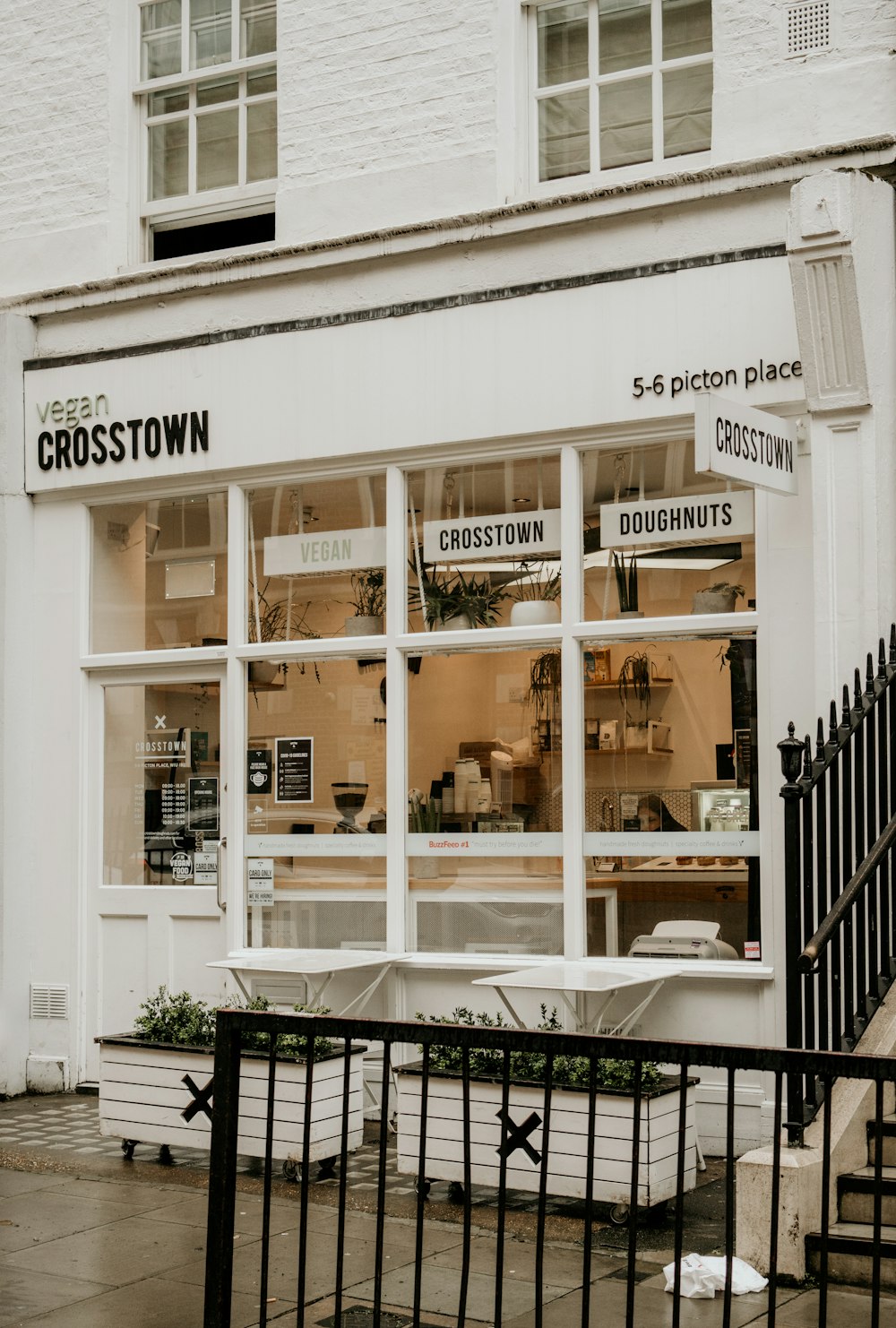 white and black wooden store