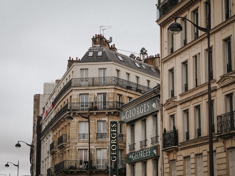 a tall building in a city