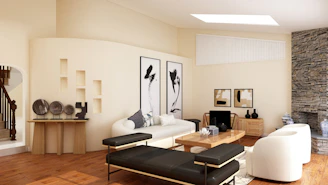 black and white bed near black wooden table