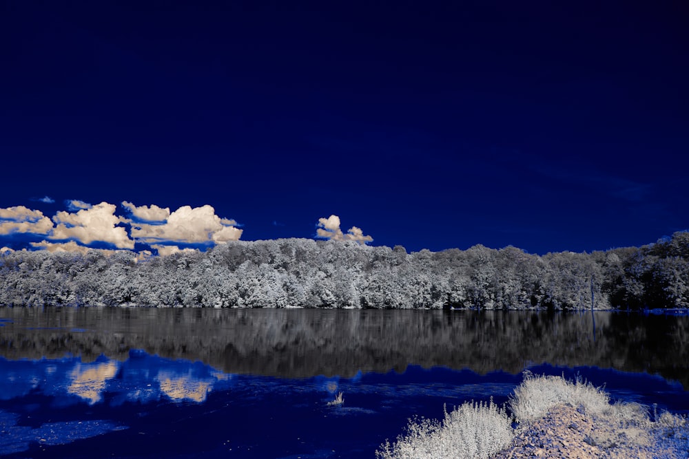 snow covered mountain near body of water during daytime