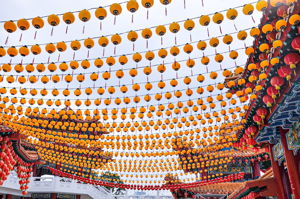 people standing on yellow and red carpet