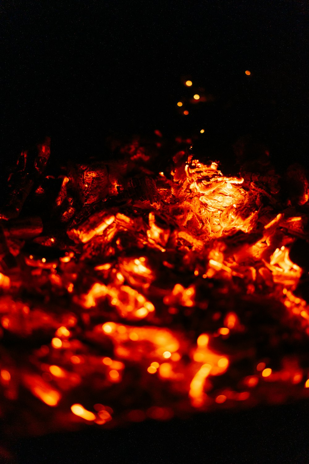 red and yellow fire in close up photography