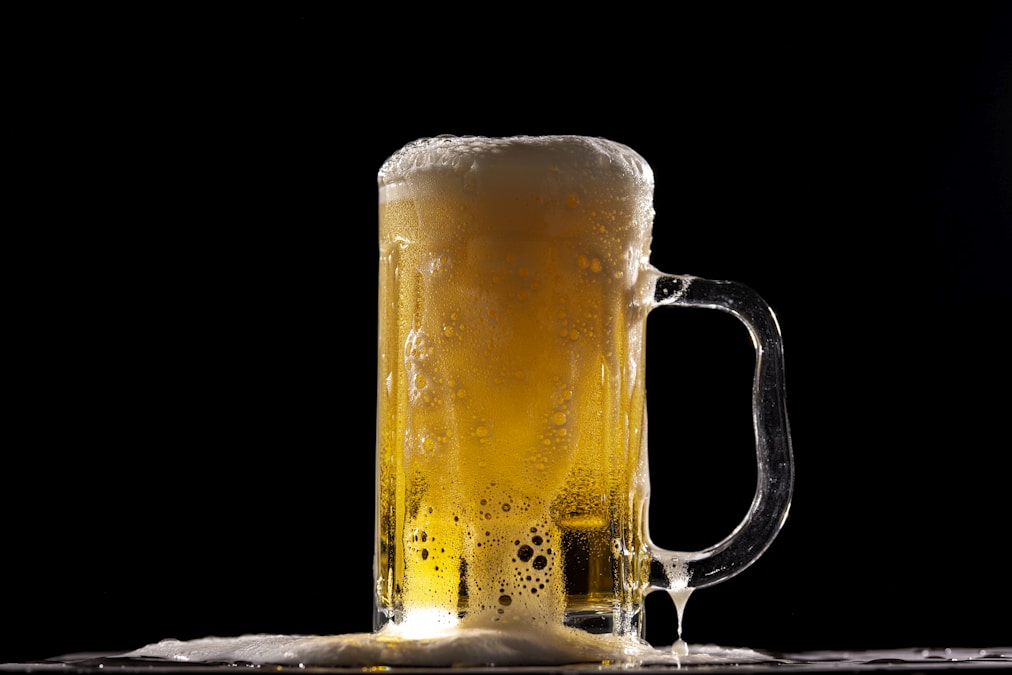Czech-style lager beer being poured at a craft brewery