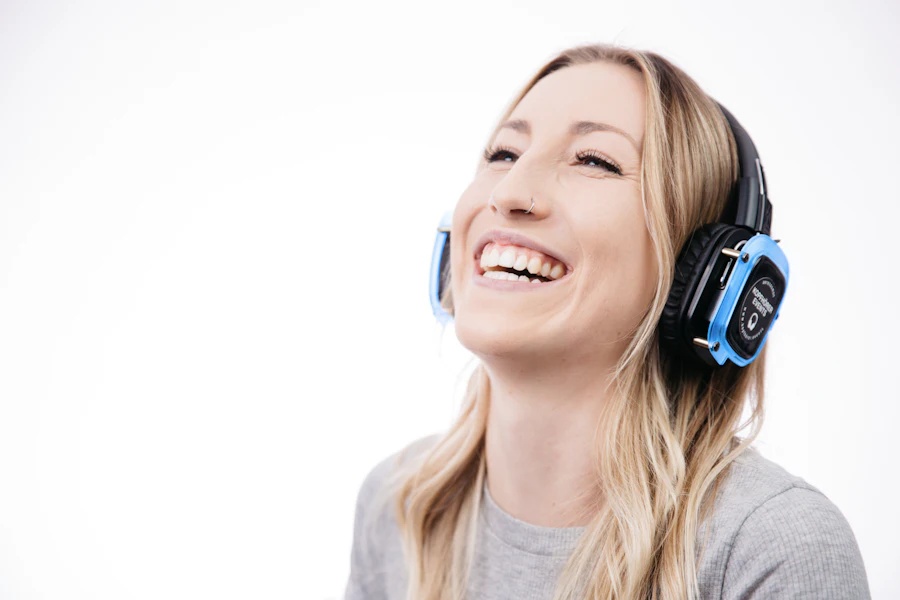 Smiling support specialist wearing a headset
