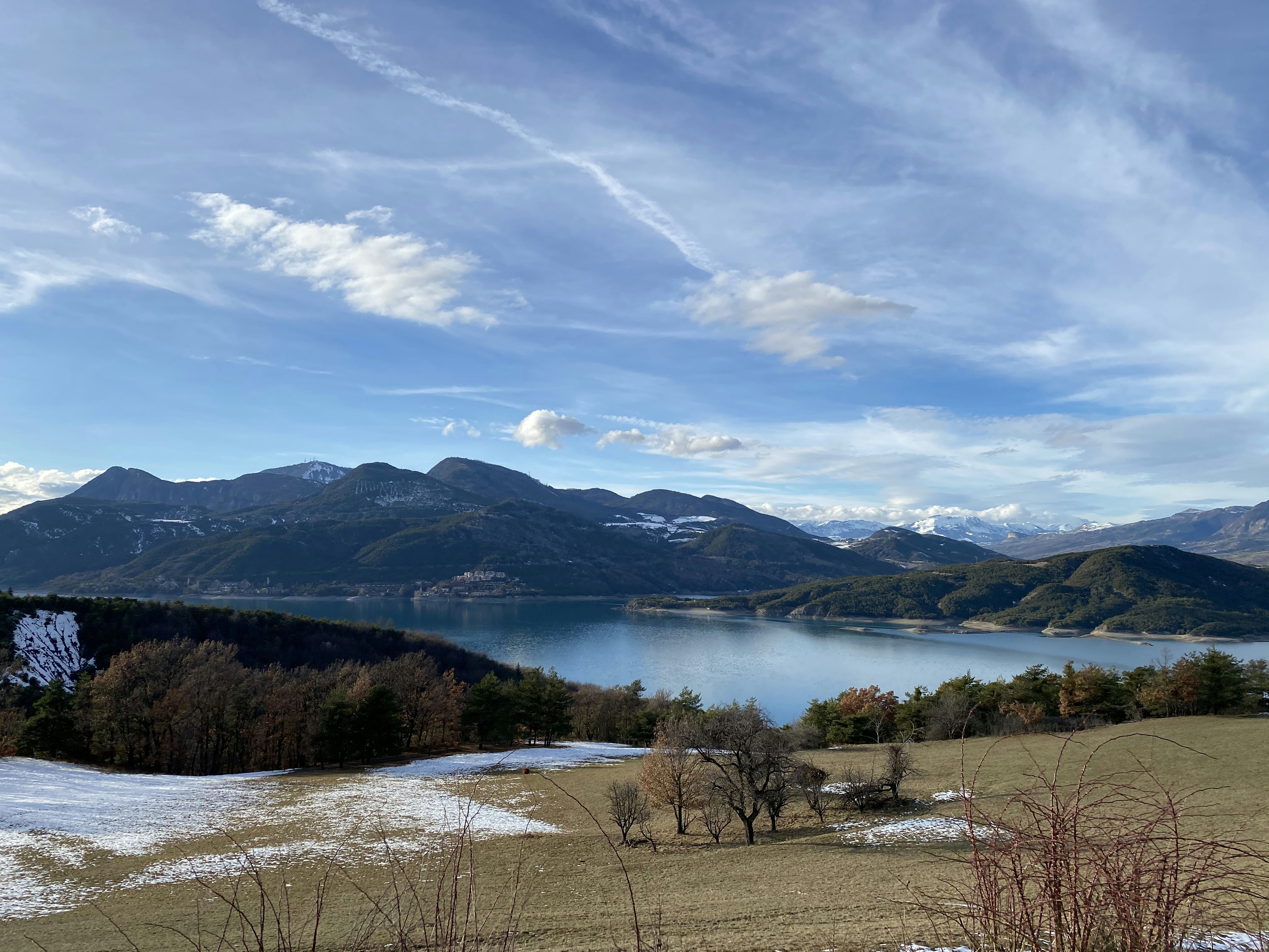 green trees near lake under blue sky during daytime, 