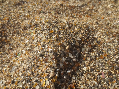 Close-up of sediment sampling tools being used on a sandy beach.