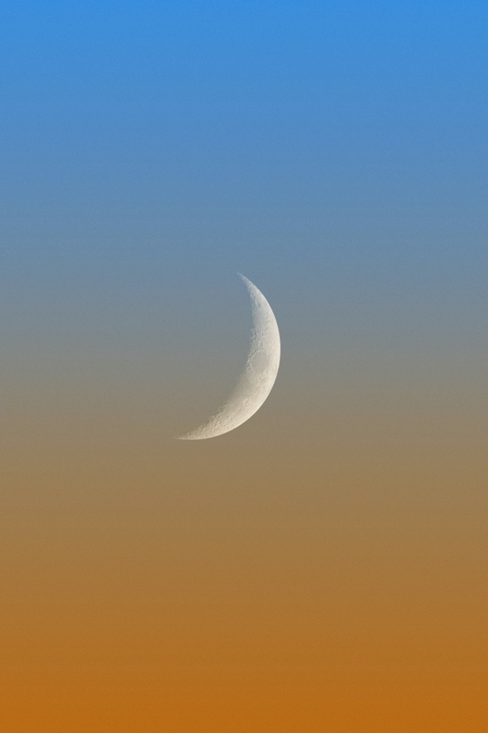 crescent moon in the sky