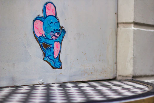 A lively mouse race in progress with muted purple and tan banners waving in the background, capturing the fun and quirky spirit of Mouse Madness.