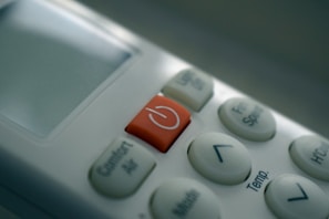 Close-up of air purifier controls showing easy-to-use digital display