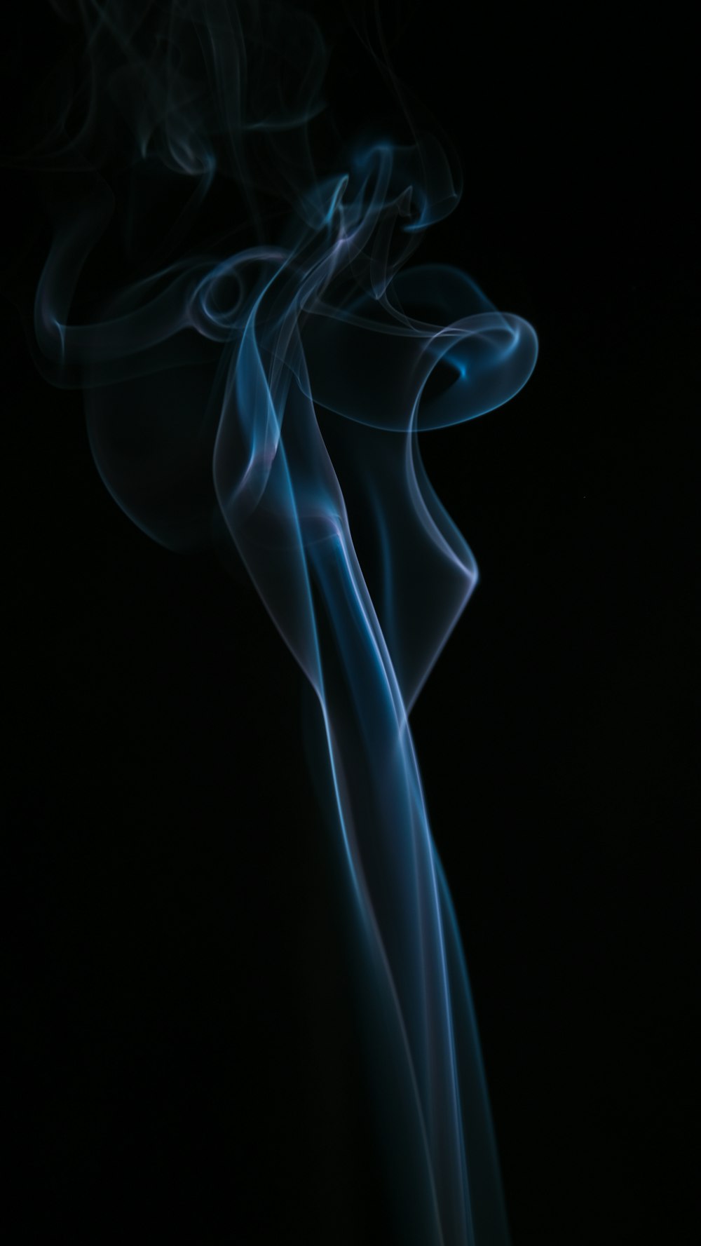 white and blue smoke illustration