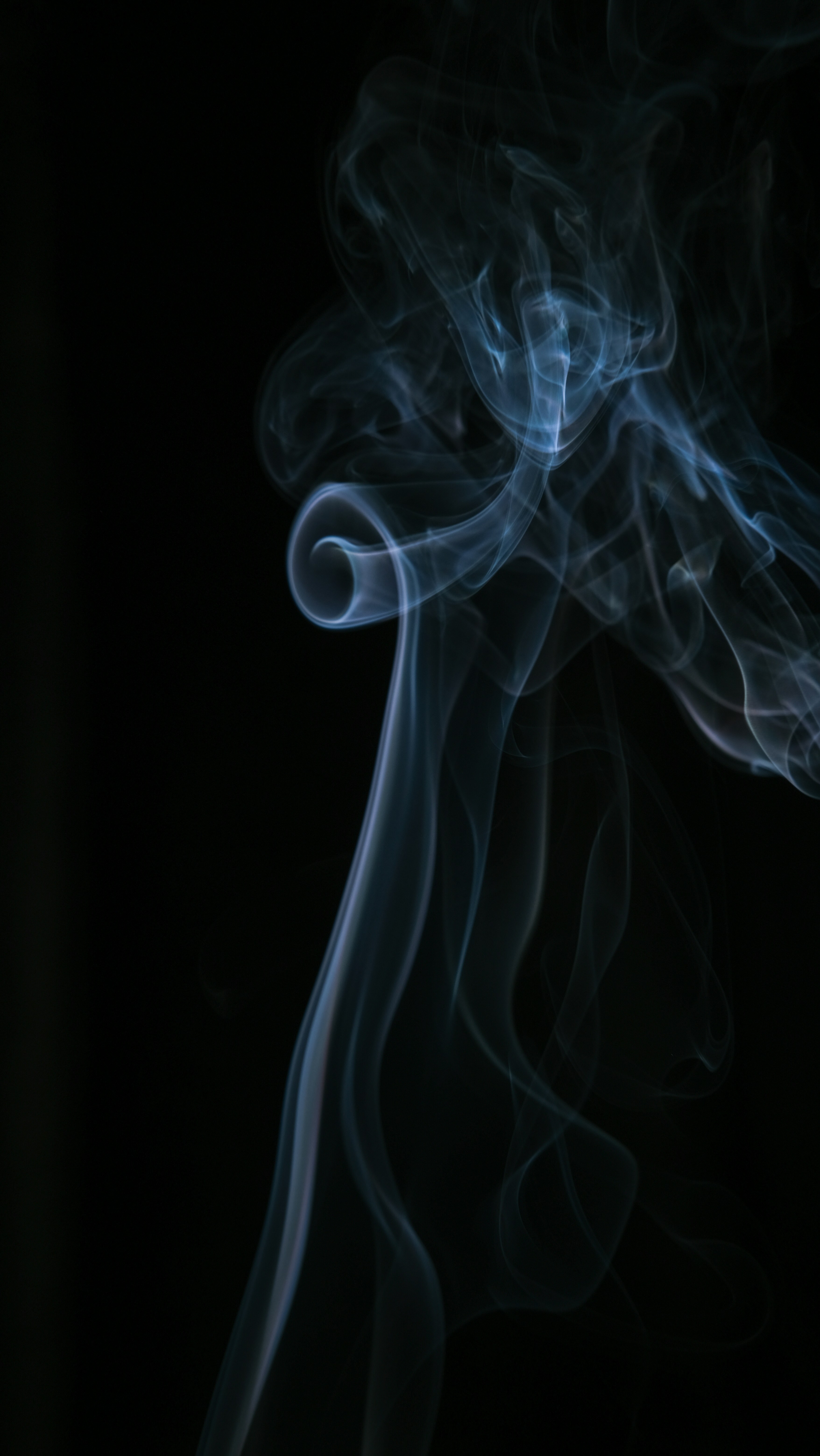 smoke photography on black isolated background.