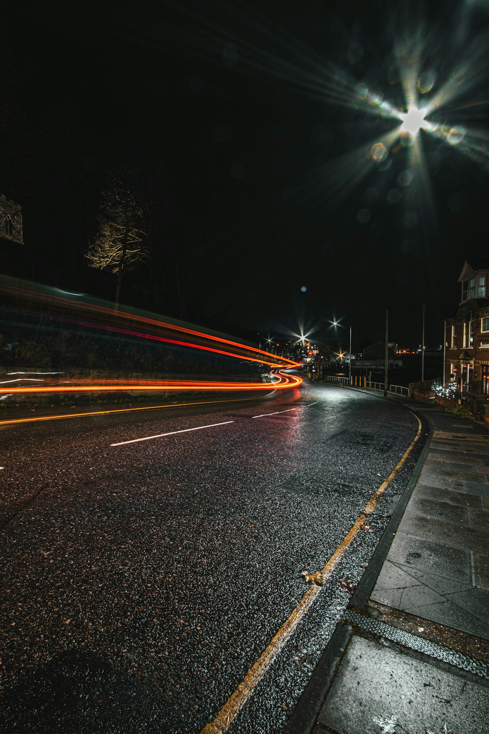 time lapse photography of cars on road during night time