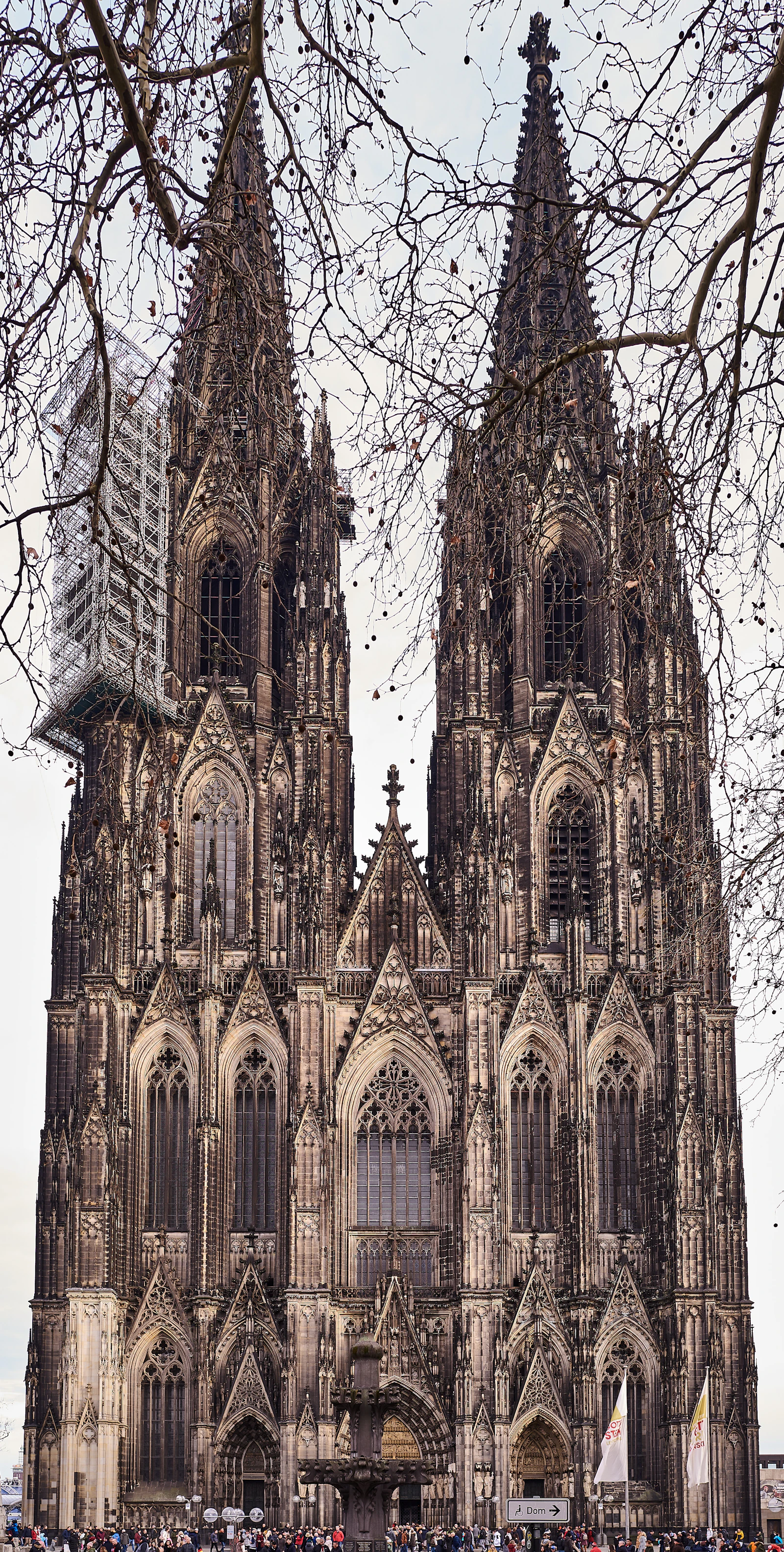 The twin spires of Cologne Cathedral