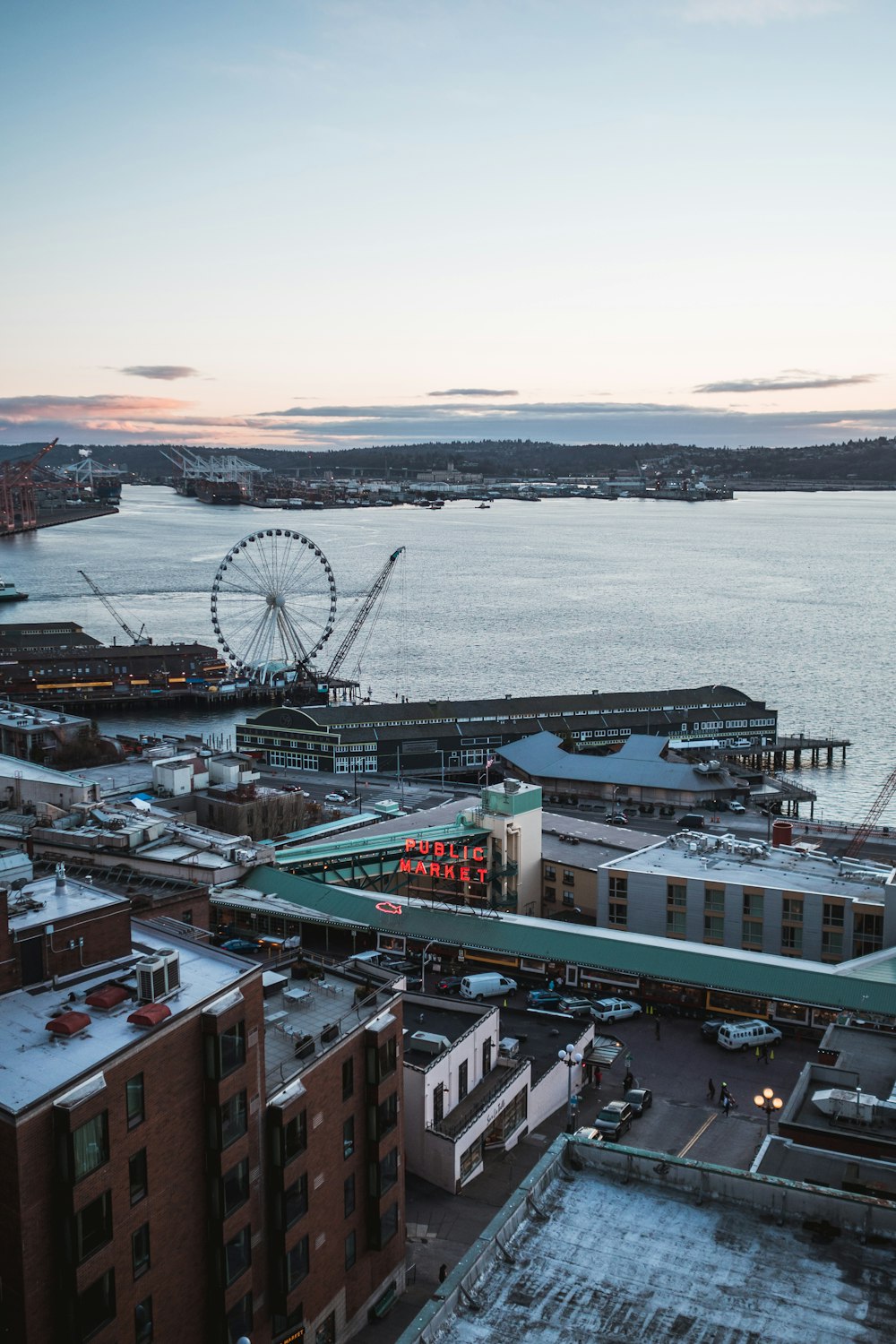 ferris wheel near body of water during daytime