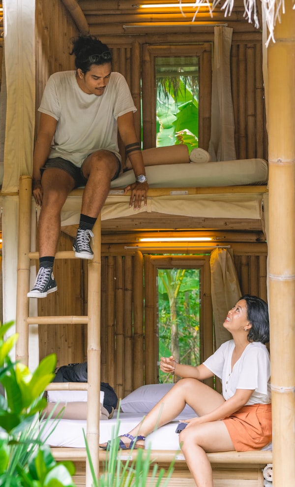 Man and woman on a bunk bed