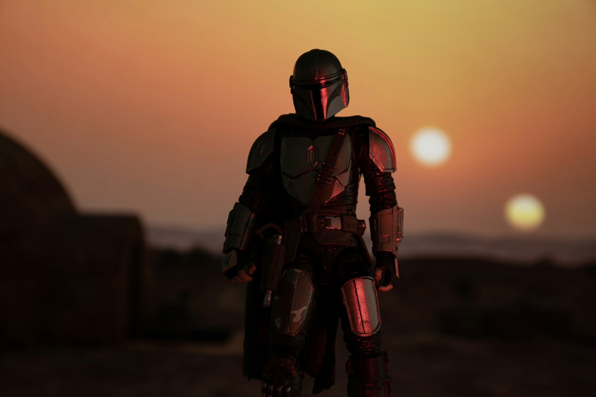 Mando enjoying a sunset