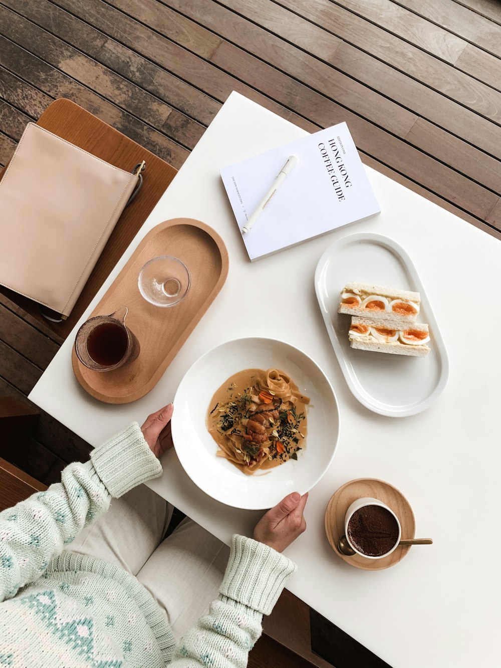 white ceramic bowl with food on white ceramic plate