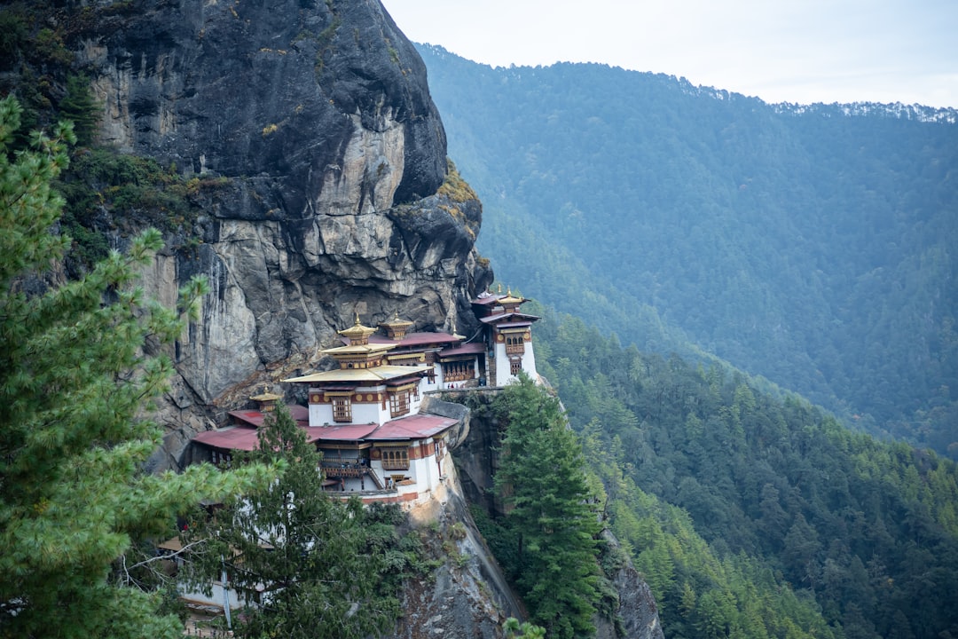 brown and white concrete house on mountain during daytime