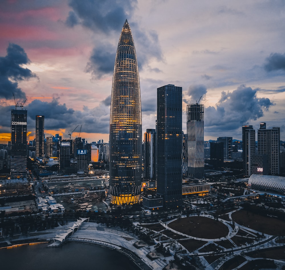 city buildings under cloudy sky during daytime