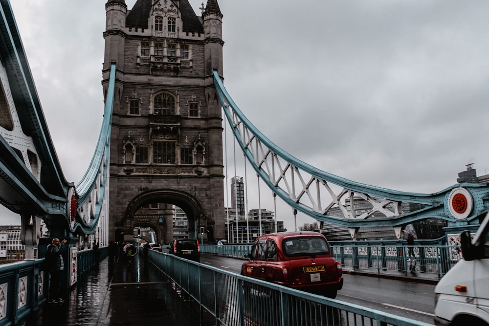 cars on bridge during daytime