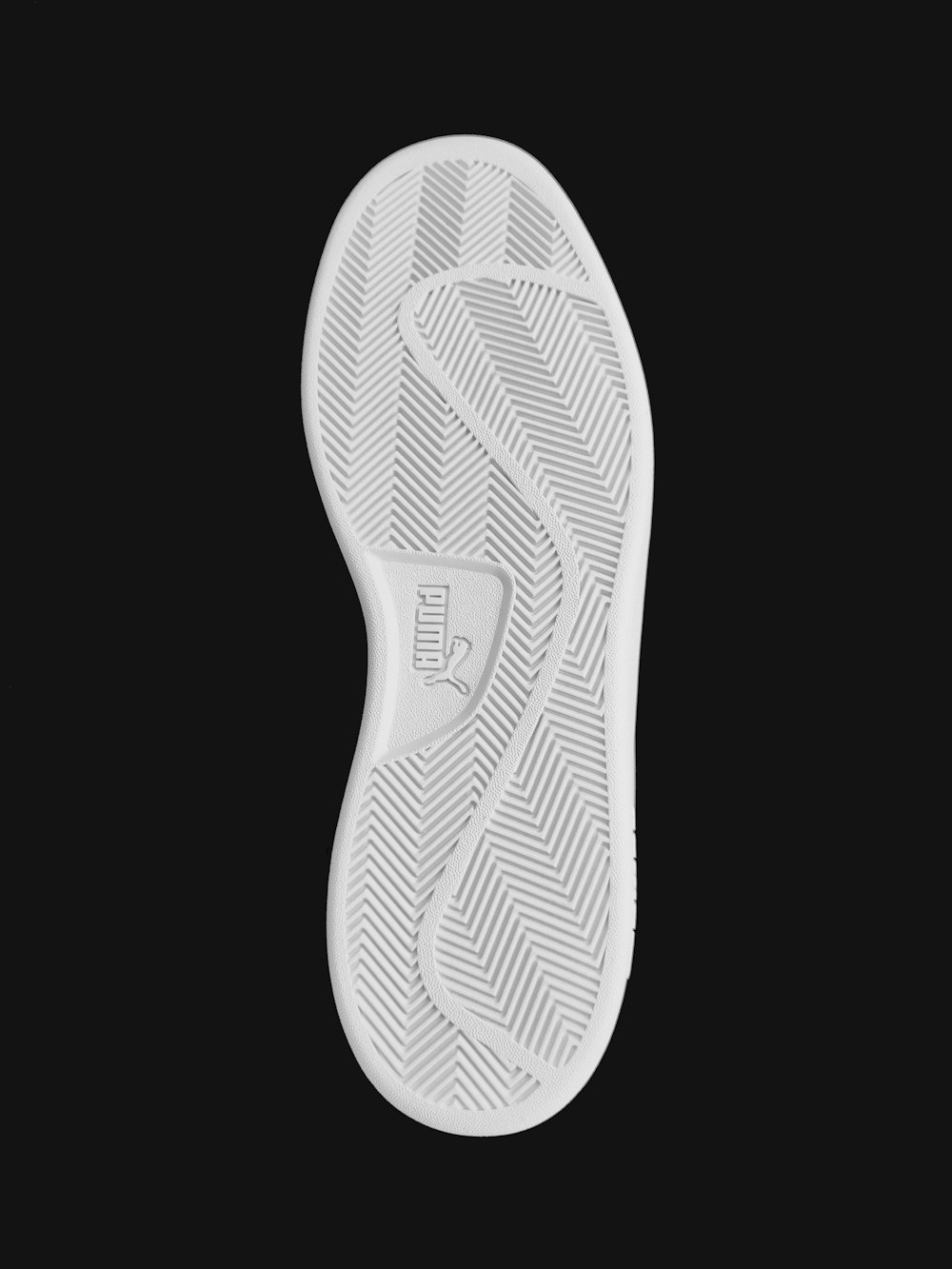 white rubber flip flop on white background