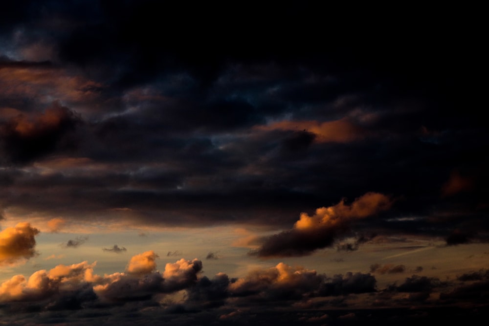 clouds in the sky during sunset