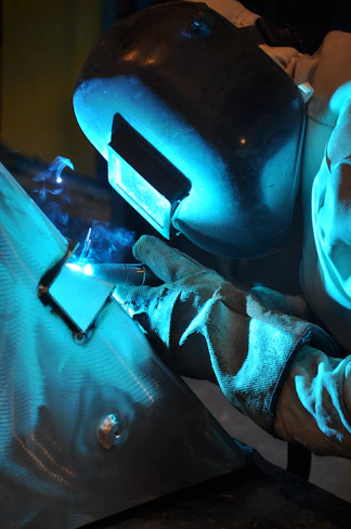 blue and black car steering wheel