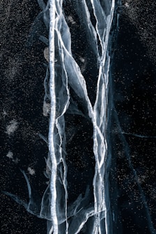 white and blue abstract painting