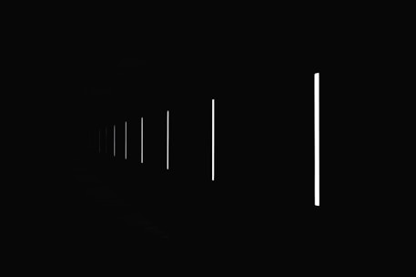 black line on white background