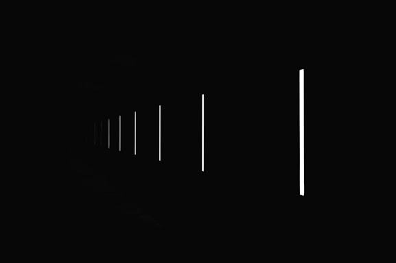 black line on white background