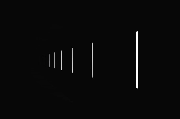 black line on white background