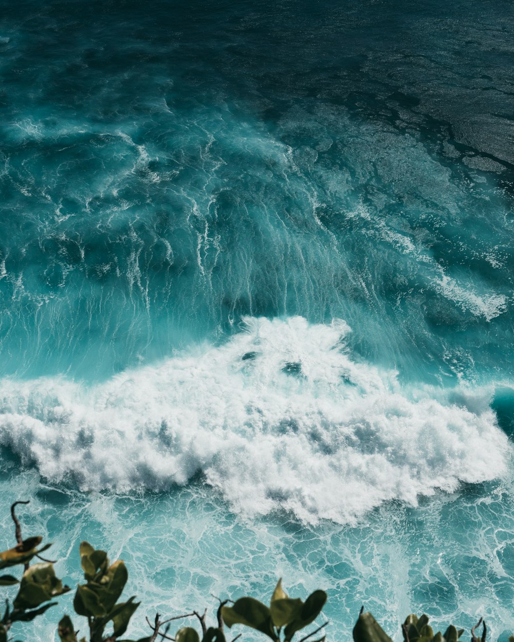 Les vagues de l’océan s’écrasent sur le rivage pendant la journée