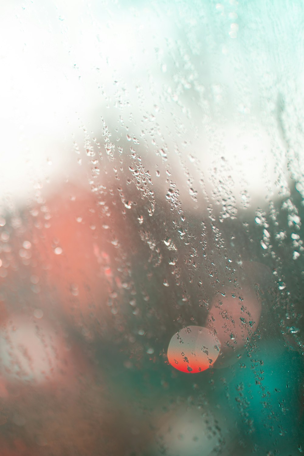 water droplets on glass window