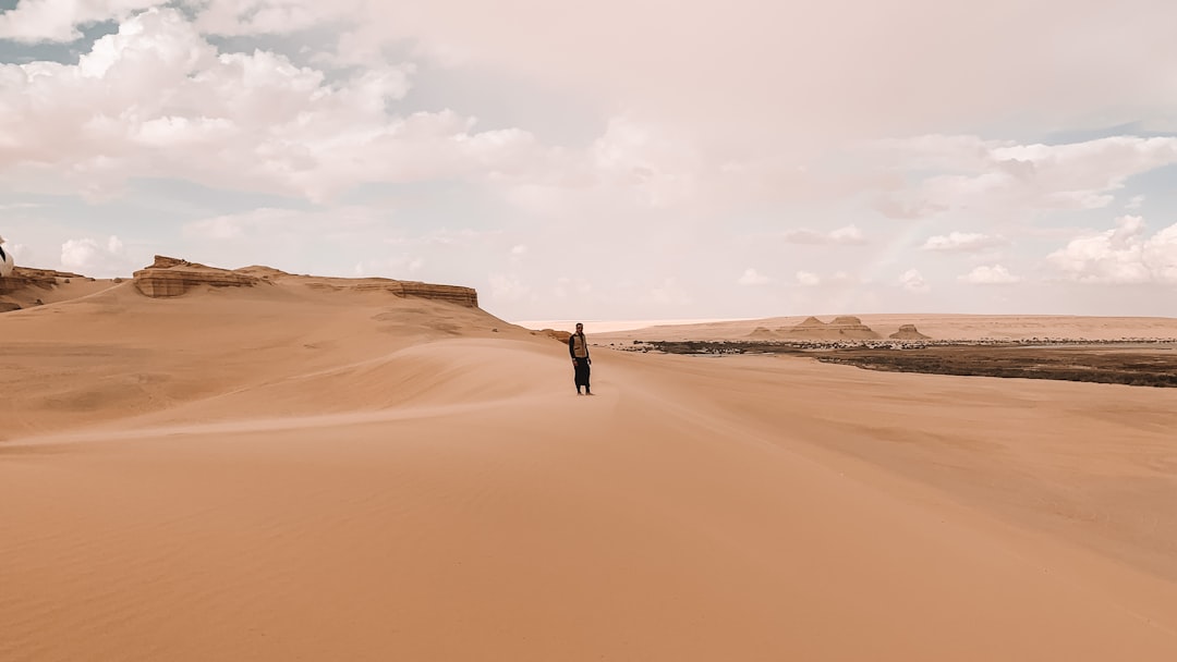 person walking on brown sand during daytime