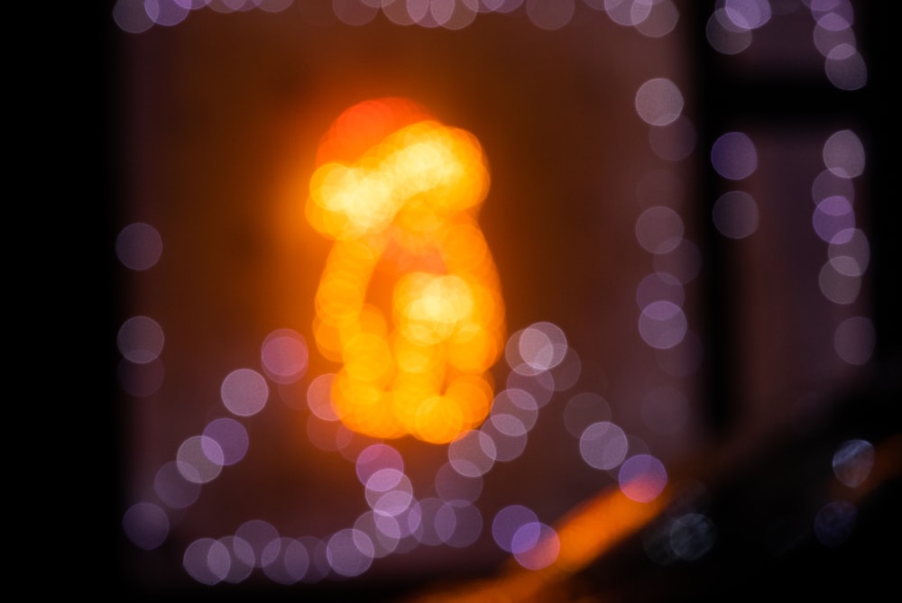 bokeh photography of orange lights